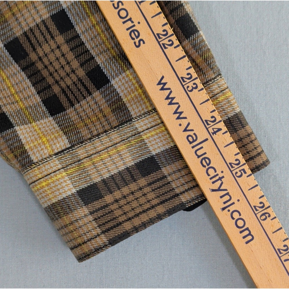 Eddie Bauer First Ascent Plaid Shirt Mens Large L Brown Tan Yellow Button Down - Picture 9 of 13